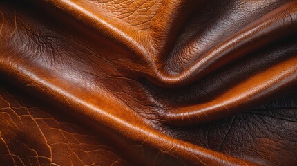 Poster - Rich and detailed natural leather texture creating a warm and inviting background for design and fashion projects.
