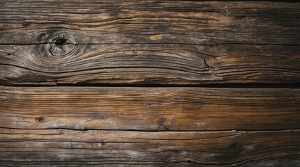 Poster - Weathered wooden planks with rich textures creating a rustic and vintage backdrop ideal for organic and natural design themes.
