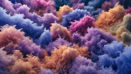 Poster - Vibrant fuzzy texture backdrop featuring rich colors and abstract patterns for creative and artistic backgrounds designs.