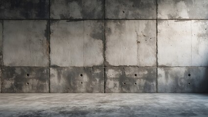 Poster - Grungy texture of an empty concrete wall in an industrial setting perfect for backgrounds or urban design projects.