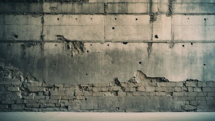 Poster - Textured grunge concrete wall with weathered surface and cracks suitable for industrial or urban design backgrounds