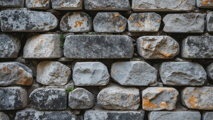 Poster - Textured antique stone wall for design and background use in various creative projects and architectural presentations.