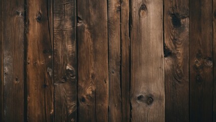 Poster - Rustic brown wooden planks natural background ideal for design and texture applications in various creative projects and advertisements.