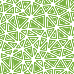 Poster - abstract background with geometric mosaic shapes. rounded solid shapes in frames. medium triangles s
