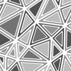 Poster - Mosaic background. Rounded solid shapes in frames. Big triangles size. Monotone colored style. Repeatable pattern. Artistic vector tiles. Seamless vector illustration.