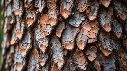 Poster - Close-up of long-leaved pine tree bark texture showcasing intricate patterns natural background for design and nature themes.