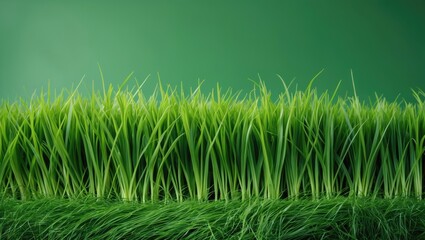 Leinwandbilder - Vibrant green grass against a soft green background showcasing lushness and natural beauty for landscape or gardening themes.
