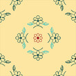 © MdRanju - Elegant Floral Line Art Pattern Seamless Botanical Design