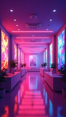 Poster - Empty room or gaming background for product placement or showcase