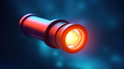 Poster - Minimalist Flashlight Lighting Background for Internet Search or Navigation