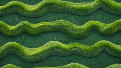 Aufkleber - Textured Green Lawn Pattern Background for Golf Courses with Copy Space Ideal for Nature and Sports Themes