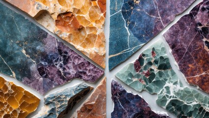 Poster - Vibrant natural marble stone texture featuring intricate patterns and colors ideal for porcelain, ceramic tiles, and digital printing designs.