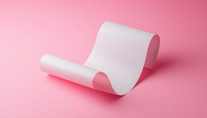 Aufkleber - White Paper Roll On Pink