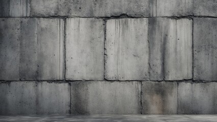 Poster - Gray concrete wall texture background with a rough and grunge aesthetic, ideal for industrial and urban design projects.