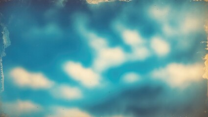 Blurred blue sky with soft clouds creating a tranquil abstract background for design and creative projects.