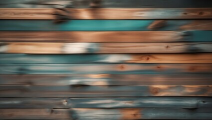 Aufkleber - abstract blurred wooden planks background with a mix of warm and cool tones for creative and design 