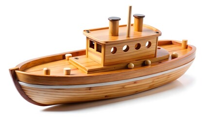 Wall Mural - Wooden Toy Boat Model