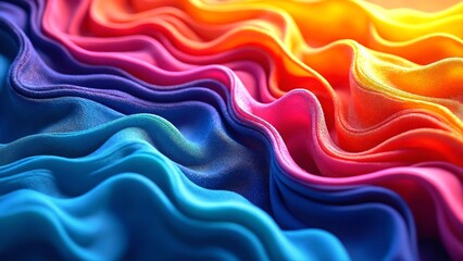 Aufkleber - Abstract playful color waves in vibrant hues. The flowing patterns create a dynamic and energetic design