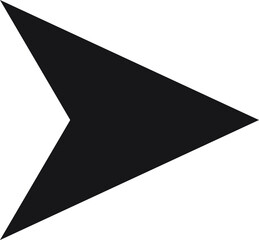 Poster - Simple black arrow pointing right against a clean white background, serving as a clear symbol for direction and progress, perfect for navigation and guiding users forward