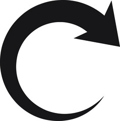 Poster - Circular arrow rotating in a clockwise direction, providing a dynamic visual representation of concepts like reloading, refreshing, and continuous rotation in design