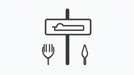 Poster - Simple Outdoor Sign,  Nature Theme, Icon Graphic,  Possible Use Website Icon
