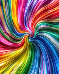 Poster - A vibrant swirl of colorful lines creating a dynamic and energetic abstract visual.