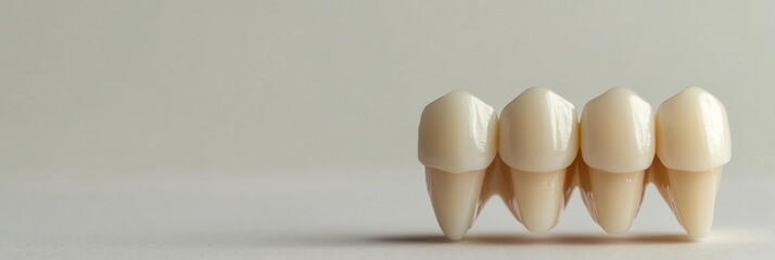 Poster - Before and after whitening transformation of teeth highlighting significant improvement in color and shine. Generative AI
