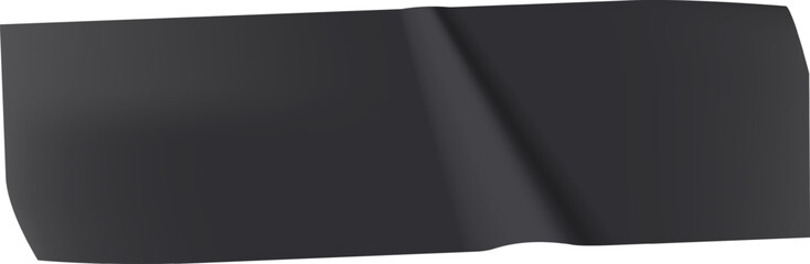 Poster - Black adhesive tape forming a diagonal fold against a clean white background, creating a striking visual element that enhances minimalistic and contemporary design aesthetics