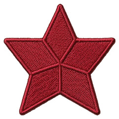 Poster - Red Geometric Star Design Isolated on Transparent Background for Decoration Elements