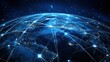 © Kullanat - Global Network Connections Over Dark Earth Background