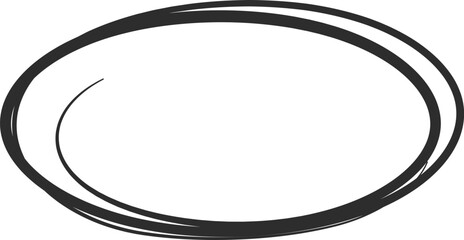 Poster - double oval shape is drawn with black lines, creating a frame for text or emphasis, often used for h
