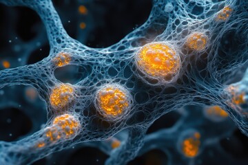 Poster - Cancer cells growing and spreading through tissue mesh