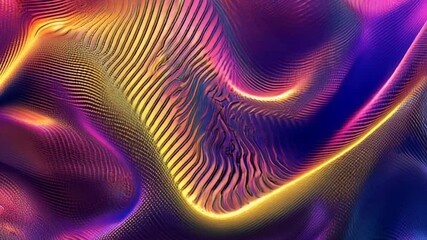 Poster - abstract colorful background, sound waves illustration