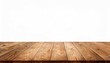 © Kanchana - empty wood table on isolated white background with display montage for product