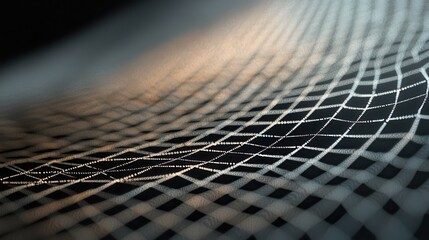 Poster - Macro View of Dew-Covered Spider Web with Soft Background in Beautiful Natural Setting