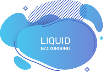 Poster - modern blue liquid gradient abstract geometric background with flowing shapes, circles, lines, and c