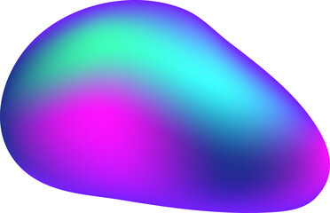 Poster - Vibrant and smooth gradient is creating a colorful and modern abstract blob, perfect for various design projects requiring a touch of futuristic and fluid aesthetics