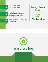 modern green business card design