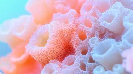 Poster - Vivid Textures of Coral Reef Formations in Extreme Close-Up Detail Capturing Natural Beauty Underwater