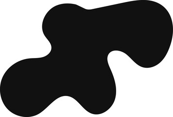 Poster - Smooth, curved, and flowing black shape creates a visually appealing abstract design against a clean white backdrop, ideal for modern and minimalist projects
