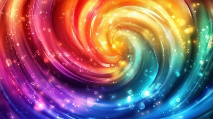 Poster - Abstract swirling colorful design