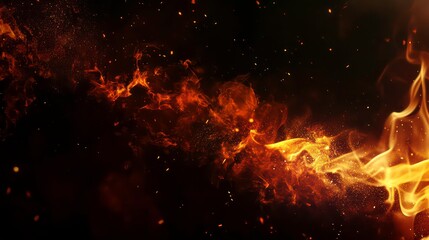 Aufkleber - Abstract fire flames background