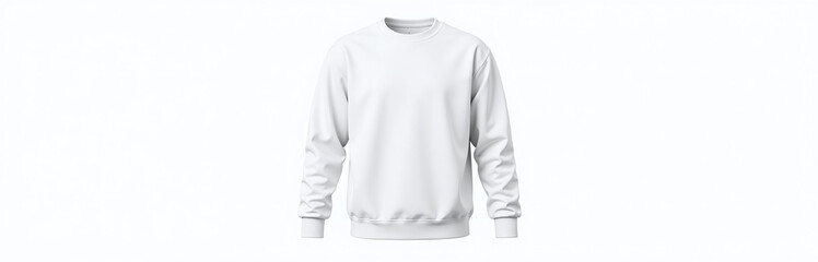 Poster - Long Sleeve Sweatshirt With A Transparent Clipping Path, Ideal For Design Mockups On A Plain White Background. 00002