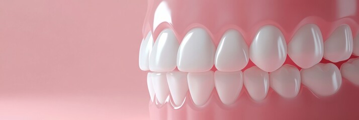 Poster - Dramatic transformation of teeth showcasing before and after whitening treatment in a clean and bright setting. Generative AI