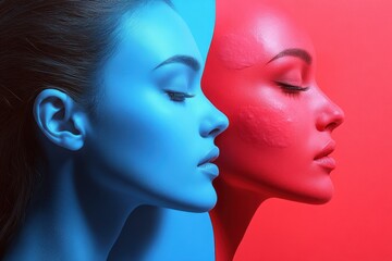 Poster - Exploring dualities through contrasting colors in a striking graphic layout
