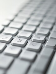 Aufkleber - Close up view of a sleek computer keyboard highlighting modern design and technology. Generative AI