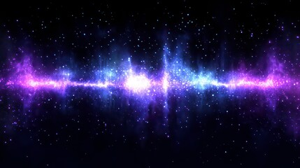 Poster - Abstract cosmic nebula, space exploration, galaxy, celestial light show, background image