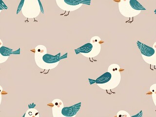 Naklejka na meble seamless pattern with bird