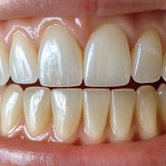 Poster - Before and after teeth whitening transformation showcasing significant brightness improvement. Generative AI