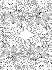 Wall Mural - Flowers Coloring Pages For Adules